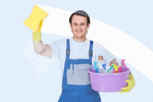 Professional sofa cleaning in a modern living room