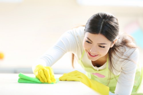 Close-up of fabric upholstery cleaning process on a chair